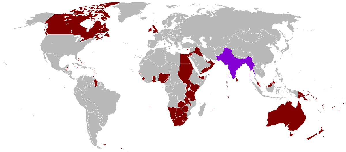 Владения британской короны в 1921 году. www.wikimedia.org