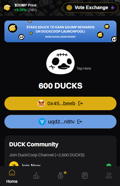 В Telegram стартовал новый проект DUCK, где за вход вам начисляются токены в виде $DUCK.  Начисление токена зависит от вашего возраста аккаунта Telegram, чем больше возраст тем лучше!